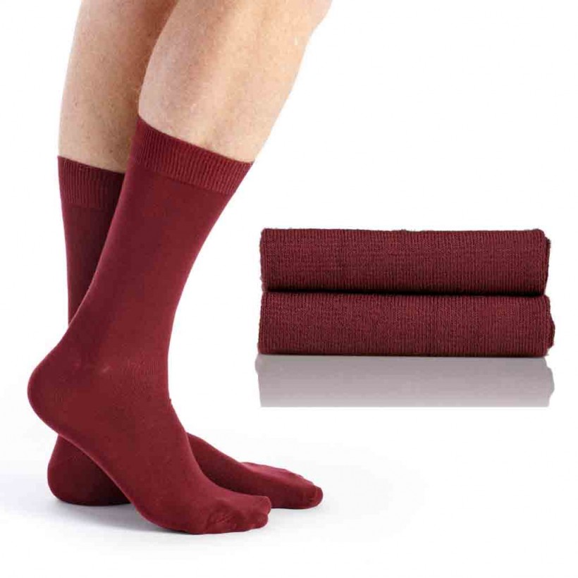 Chaussettes bambou bordeaux Homme marque DUB