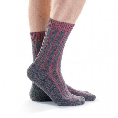 Chaussette homme moulinée rouge grosse jauge marque DUB
