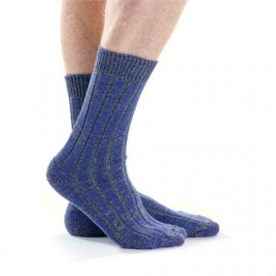 Chaussette homme moulinée marine grosse jauge marque DUB