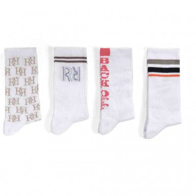 Lot de 4 paires de chaussettes sport Ruban Rouge