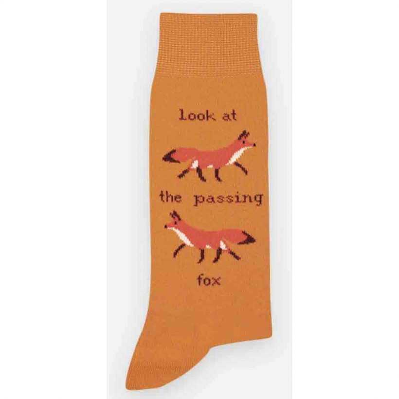 Chaussettes look at the passing fox Marque Pom de Pin Chaussettes look at the passing fox Marque Pom de Pin