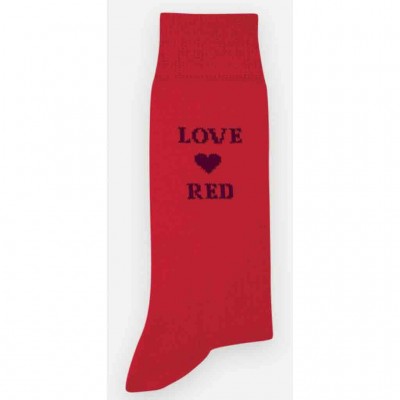 chaussette rouge motif amour marque POM DE PIN