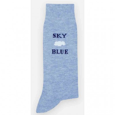 Chaussette motf sky blue et nuage de la marque Pom De Pin