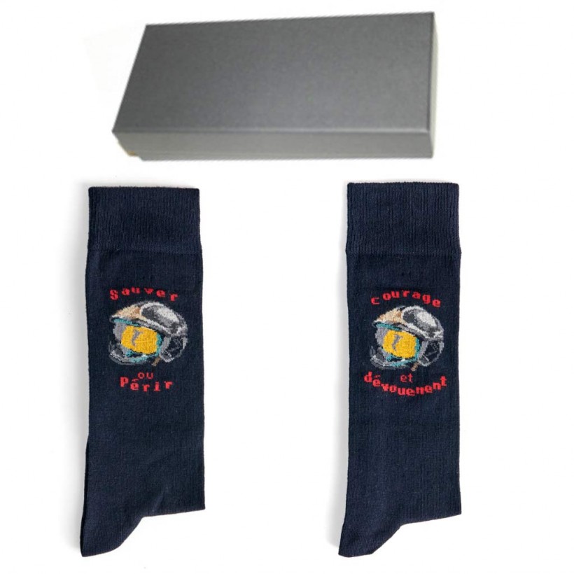 Lot de 2 paires de chaussettes motifs pompier marque Bonneterie de Roubaix