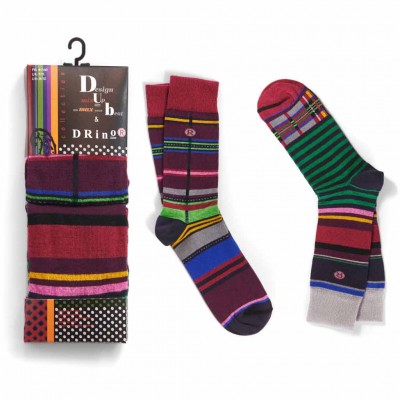 Lot de 2 paires de chaussettes homme Mix Max Dub Et Drino rayure