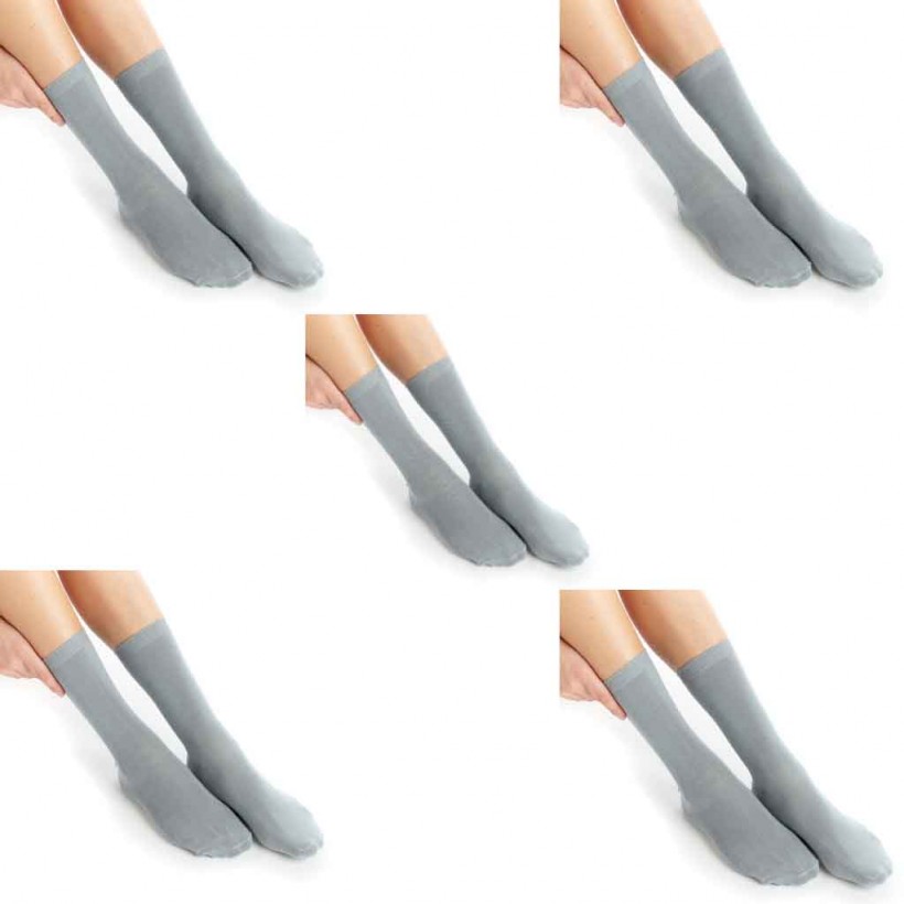 Lot de 5 paires de chaussettes Bambou toucher soie, femme, L5FEBAM marque DUB