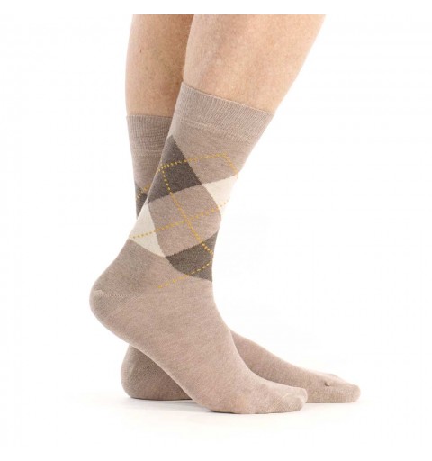 Chaussettes à losanges homme marque Pom de Pin