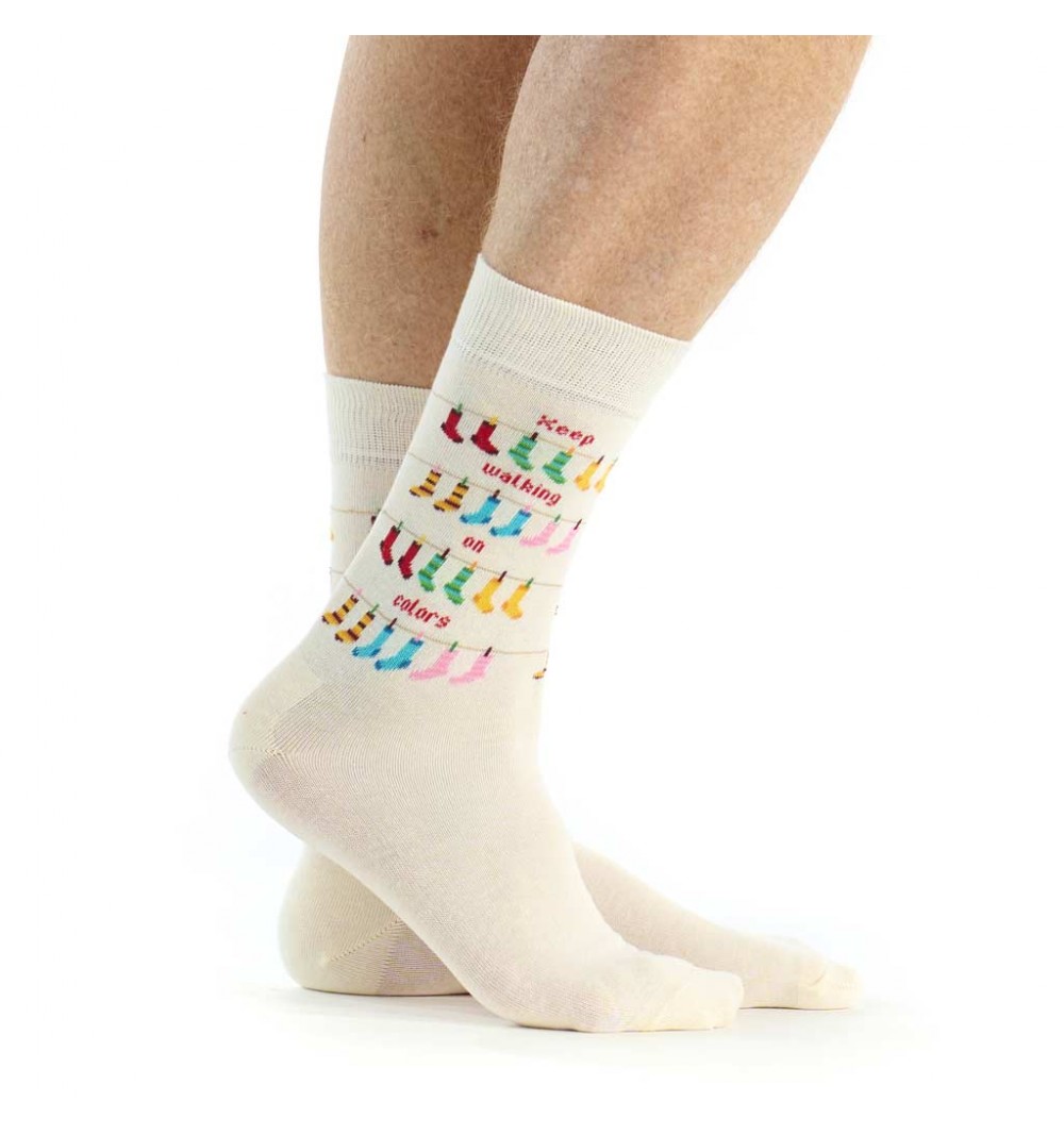 Chaussette Keep walking on colors marque Pom de pin