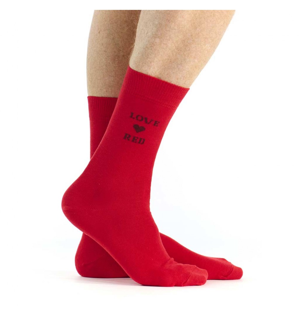 Chaussette motif "love red" marque Pom de Pin