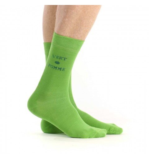 chaussette vert pomme marque Pom de Pin