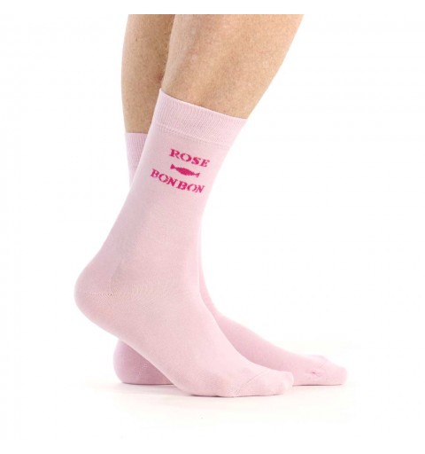 chaussette rose bonbon marque Pom de Pin