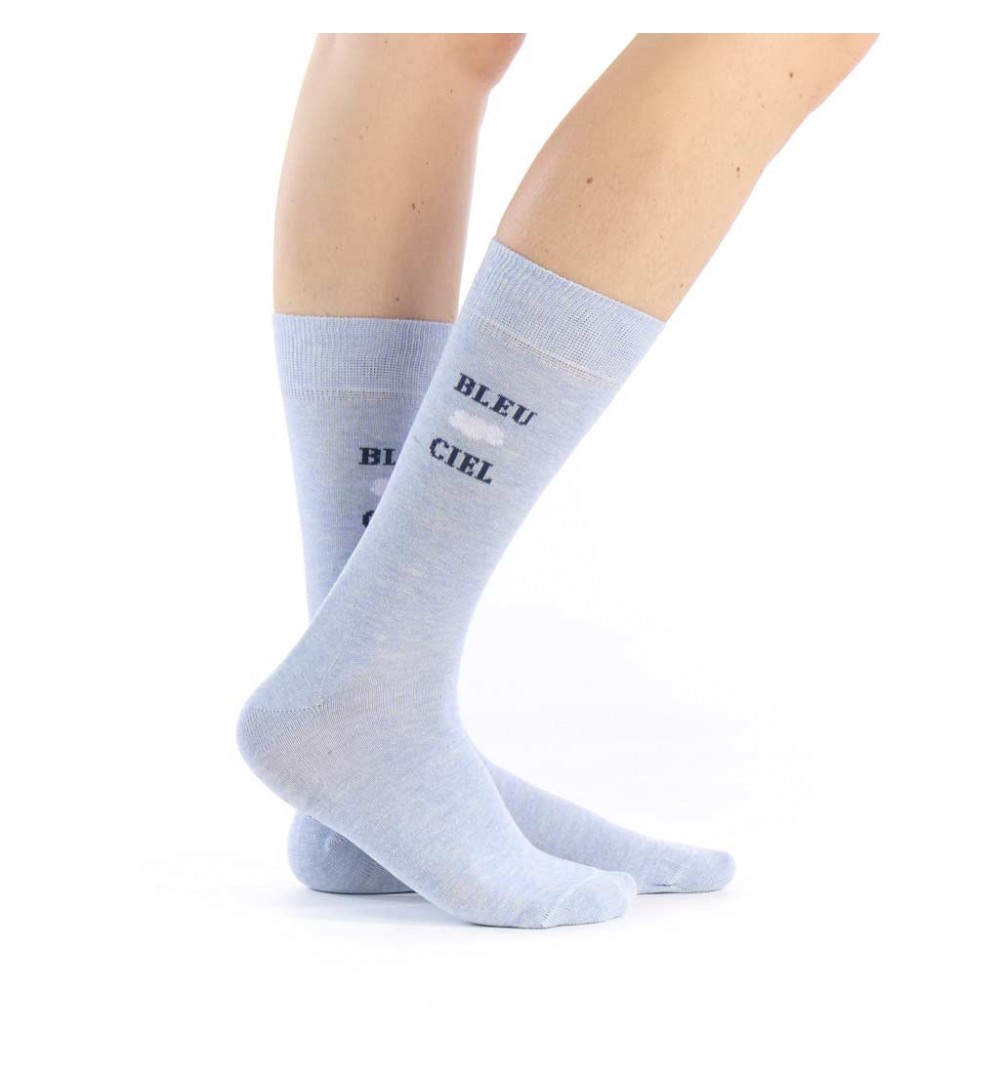 chaussette bleu ciel marque Pom de Pin