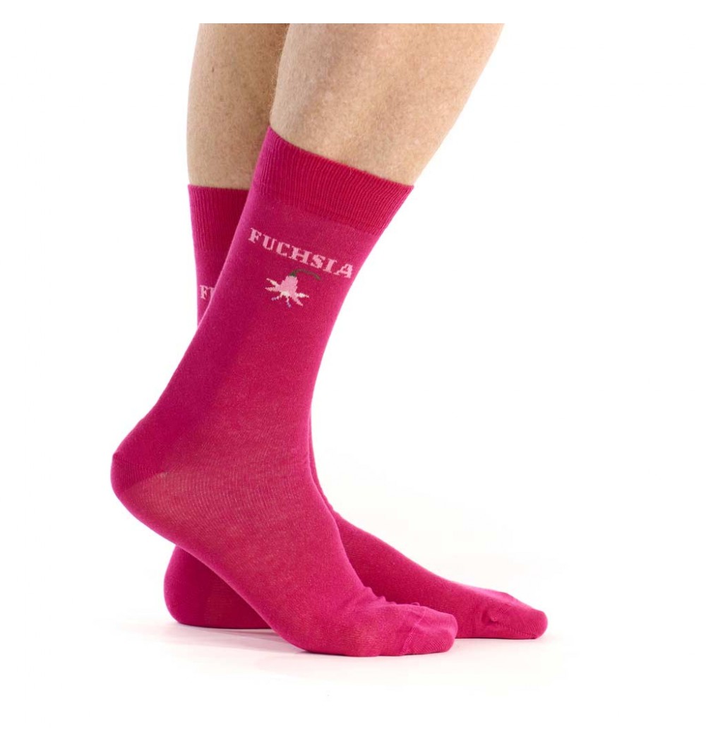 chaussette fuchsia marque Pom de Pin