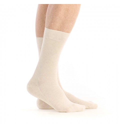 Chaussette écru unie coton marque Pom de Pin