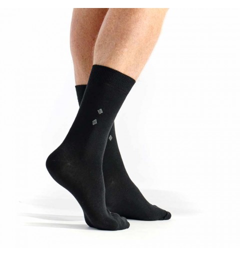 Chaussettes homme noires losanges, BAR0002 marque DUB