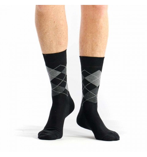 Chaussettes homme noires Intarsia marque DUB