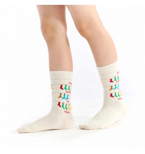 Chaussette Keep walking on colors marque Pom de pin