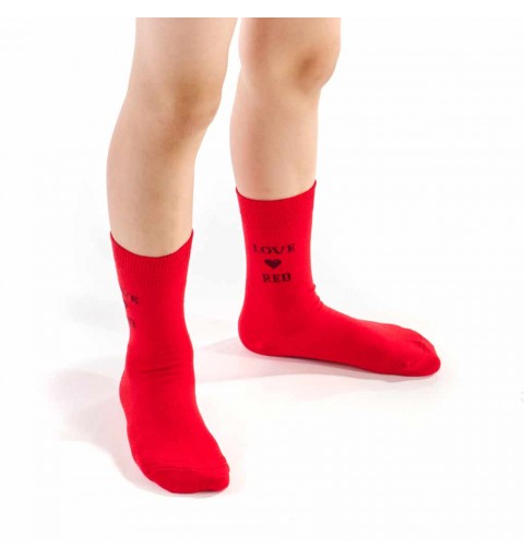 Chaussette motif "love red" enfant marque Pom de Pin