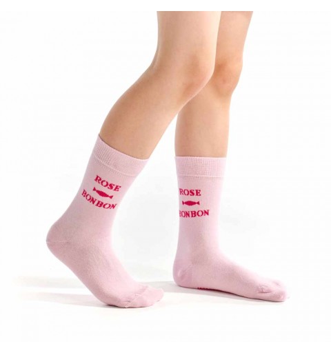 chaussette rose bonbon marque Pom de Pin
