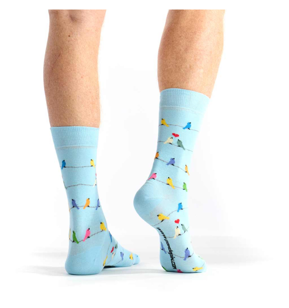 Chaussette oiseaux sur fil marque Pom de Pin