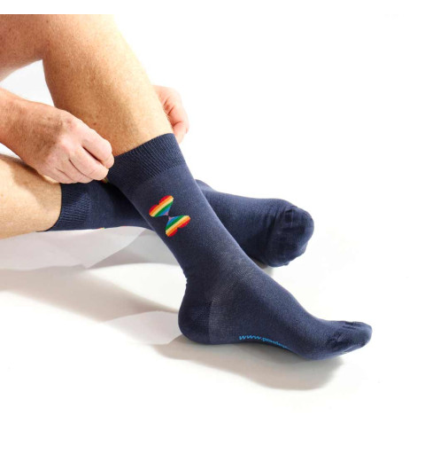 Chaussette 2 coeurs Pom de Pin