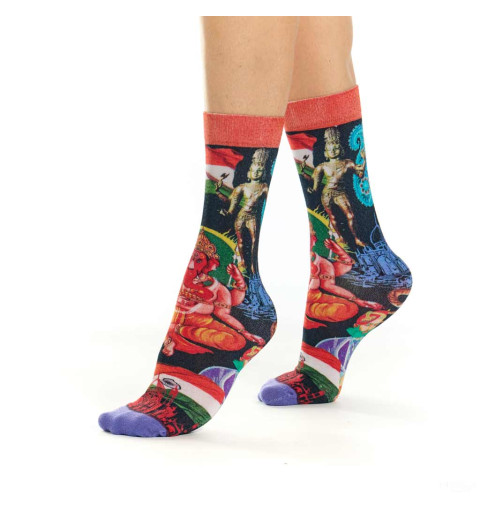 Chaussettes Inde - Ruban Rouge