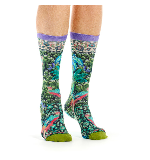 Chaussettes imprimées bambou homme Tropical