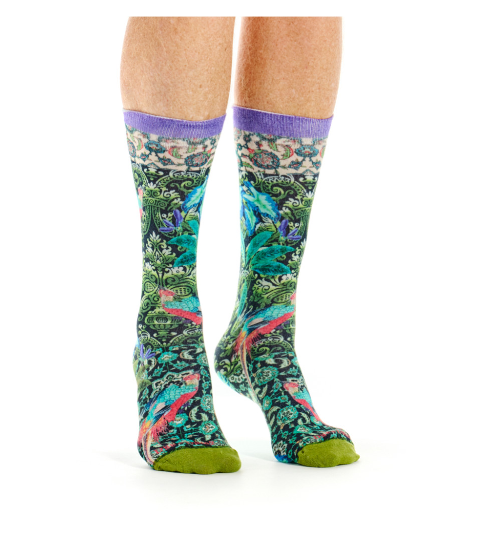Chaussettes imprimées bambou homme Tropical