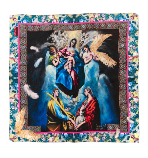 Foulard Vierge à l’enfant, collection Museum, avec une reproduction détaillée de l’œuvre de El Greco.