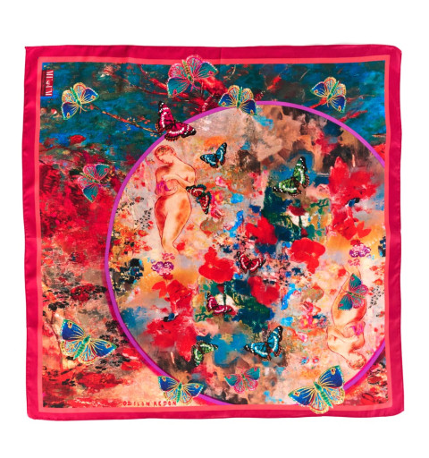 Foulard Pandora, collection Museum, présentant l’œuvre de Redon au centre