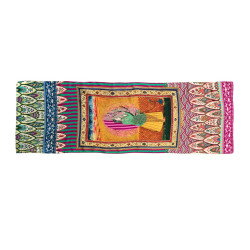 Écharpe femme Dub & Drino Floraison rose vert motif femme fleurs