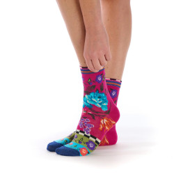 Chaussettes femme Dub & Drino Rosette rose motif grandes fleurs