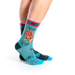 Chaussettes dépareillées mixtes Ruban Rouge Versus vert gants boxe chat VS