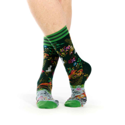 chaussettes homme Silva Dub & Drino fantaisie forêt vert sapin orange