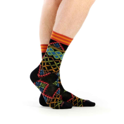 chaussettes homme Atlas Dub & Drino fantaisie losanges noir multicolore