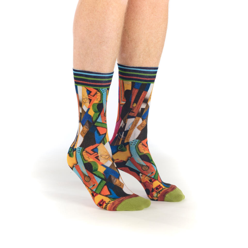chaussettes homme Guitare Ruban Rouge Museum Juan Gris cubisme
