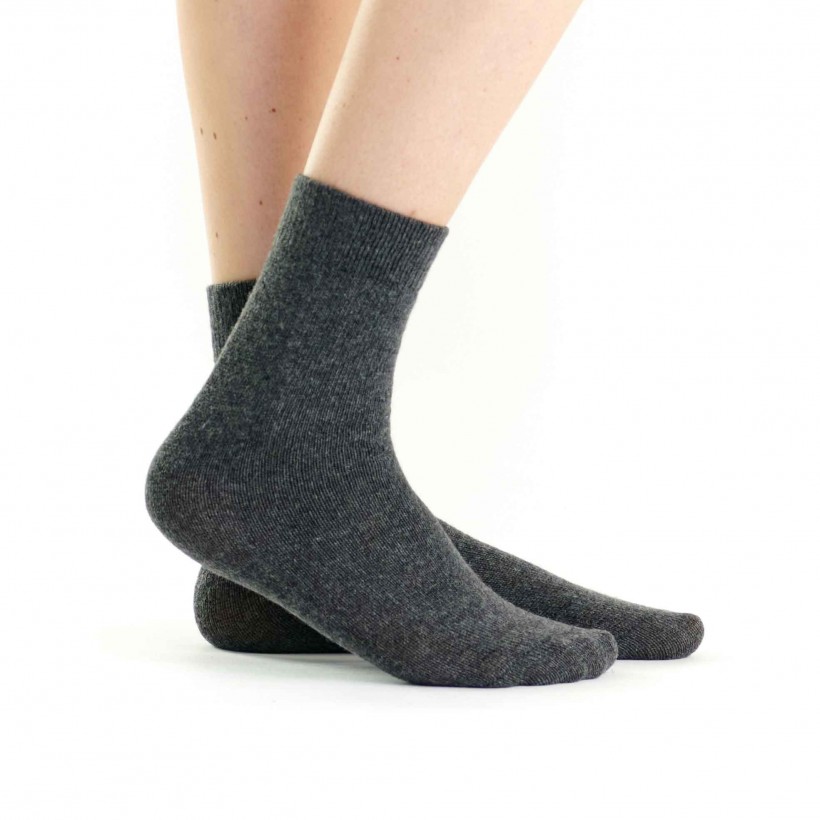 chaussette anthracite tube cachemire