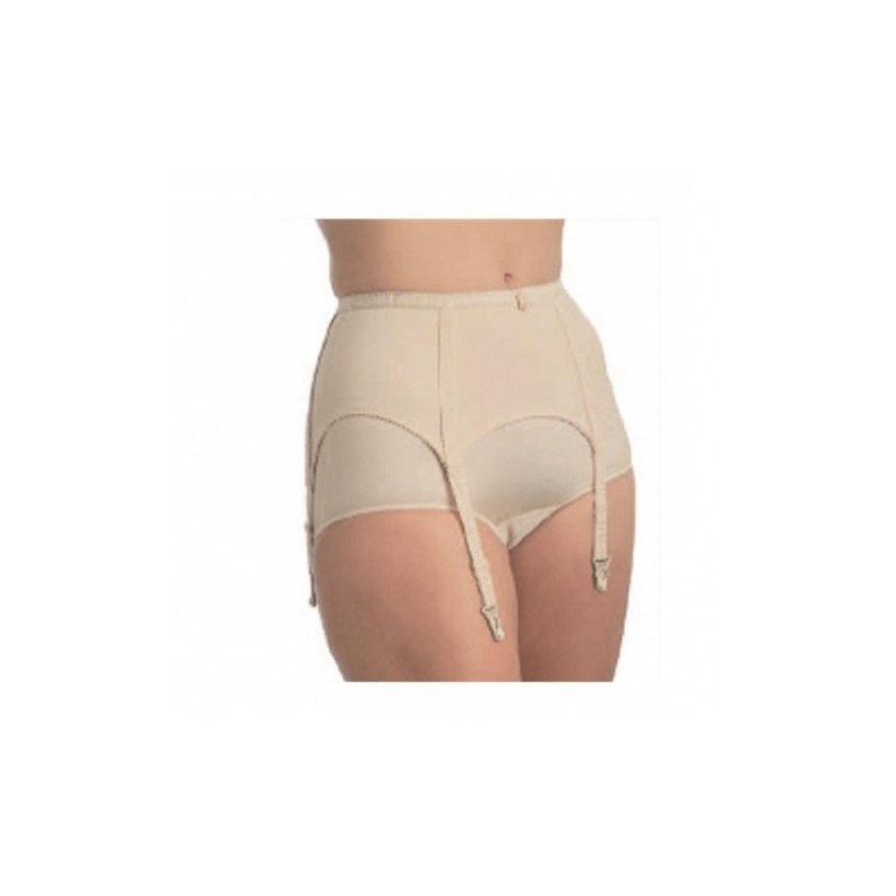 gaine porte jarretelle beige sur mannequin