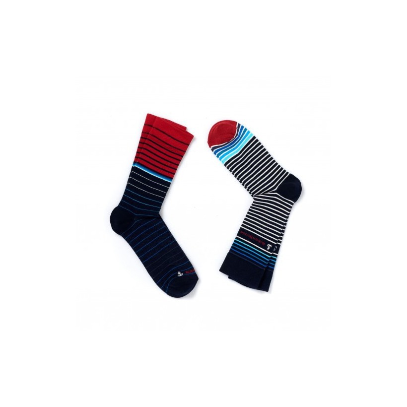 deux chaussettes marque Ruban rouge deux chaussettes marque Ruban rouge