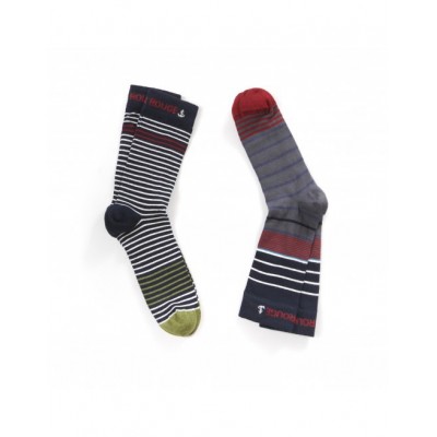 lot deux chaussettes rayures homme Hendaye marque Ruban Rouge
