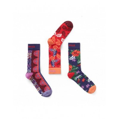 3 paires de chaussettes homme Tahiti marque Ruban Rouge