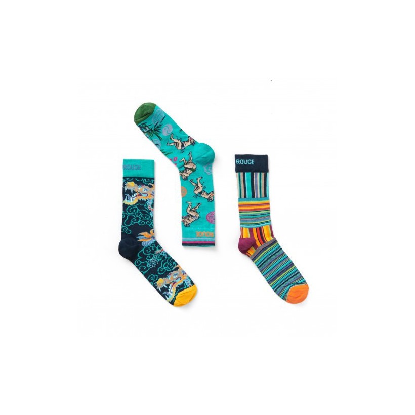 3 chaussettes Asie 3 chaussettes Asie