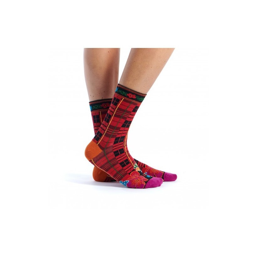 Chaussette motif tartan