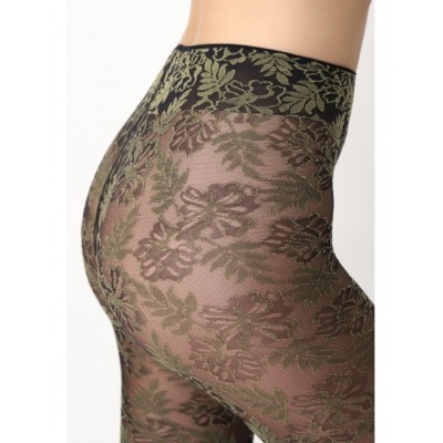 collant vert dentelle zoom