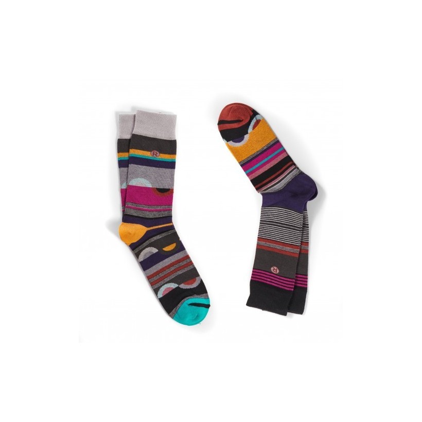 Chaussettes homme coton diagonales