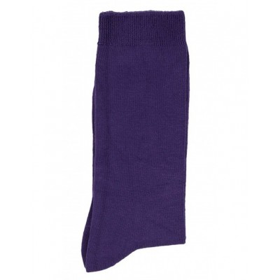 chaussette unie pliée par le talon coloris violet