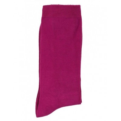 chaussette unie pliée par le talon coloris rose
