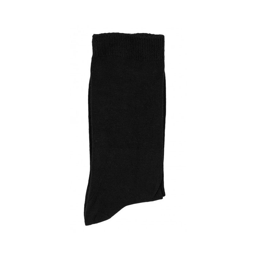 chaussette unie pliée par le talon coloris noir