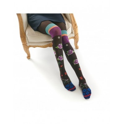 Collants femme bamboo assis sur fauteuil Marque FIL DE JOIE