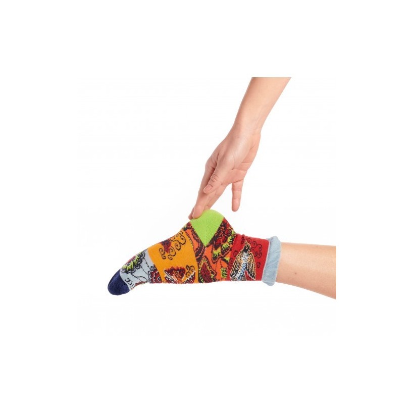 Mi-chaussette colibri wax marque Dub & Drino Mi-chaussette colibri wax marque Dub & Drino